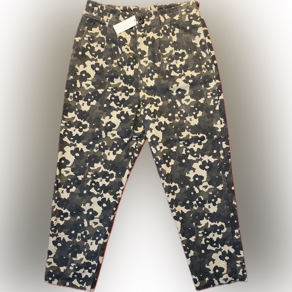 NWT Anthropologie Floral Camo Trousers - Picture 4 of 7